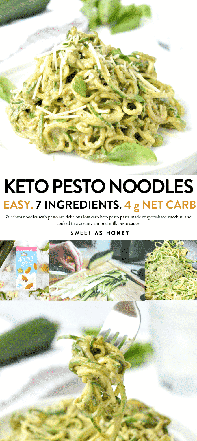 Keto Zucchini Pesto Noodles