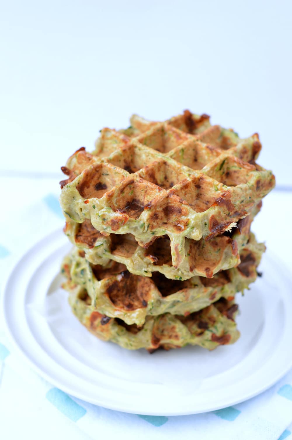 Zucchini Buckwheat Waffles. An easy clean eating recipe.