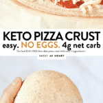 KETO PIZZA CRUST with Coconut Flour 5 ingredients Low carb + vegan + Paleo + Keto. NO cheese, 100% dairy free. #keto #5ingredients #easy #healthy #lowcarb #coconutflour #pizza #ketopizza #glutenfreepizza #ketovegan #ketoglutenfree