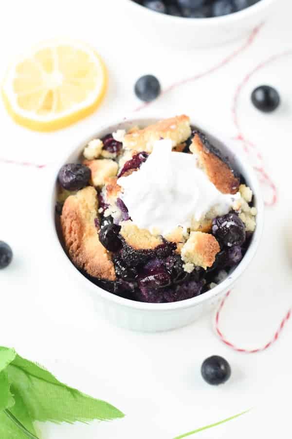 healthy blueberry cobbler