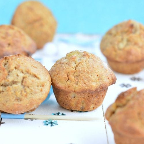 healthy wholewheat banana muffins