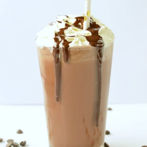 KETO CHOCOLATE FRAPPUCINO Easy, DIY almond milk frappucino, 3.8 G NET CARB grande size #keto #ketofrappucino #chocolate #frappucino #easy #sugarfree #healthy #lowcarb #paleo #copycat #paleo #vegan #dairyfree