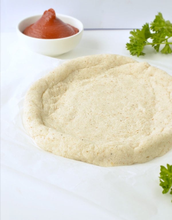 Keto Vegan Pizza dough, a low-carb pizza base