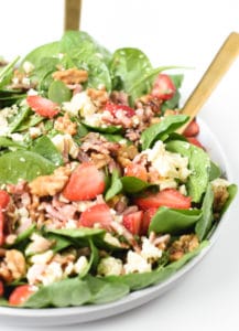 keto strawberry spinach salad