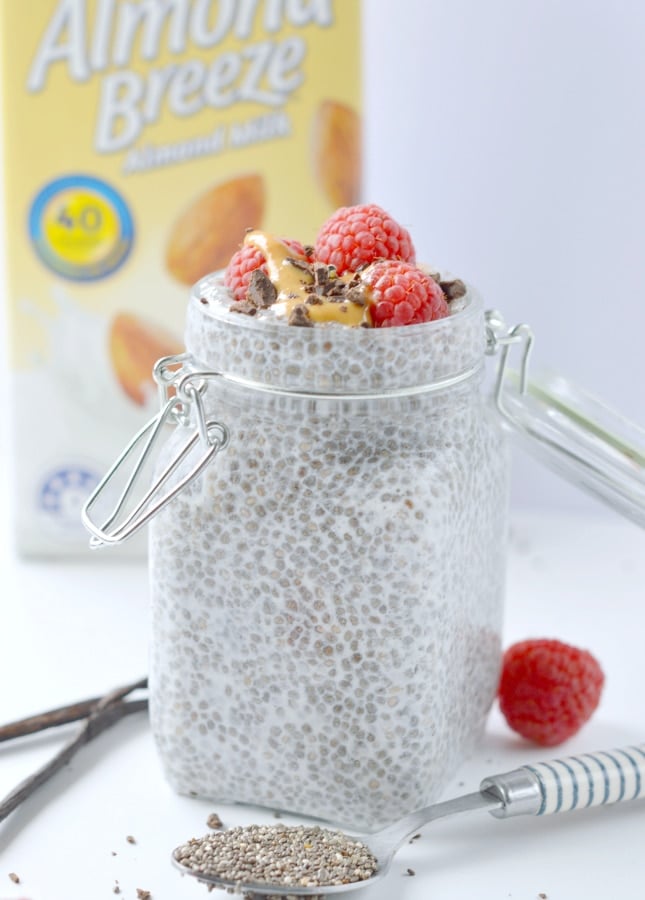 Keto chia pudding with almond milk