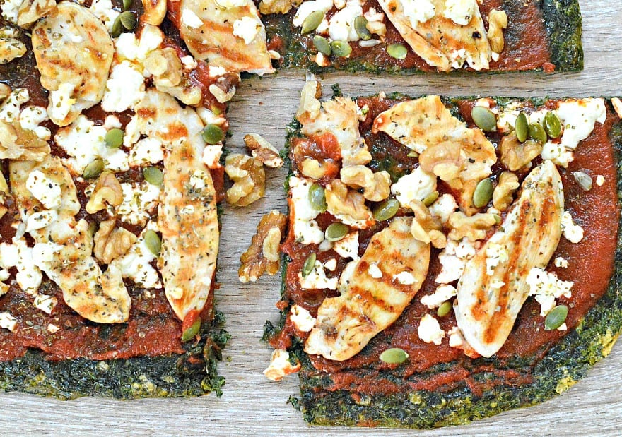 Spinach pizza crust