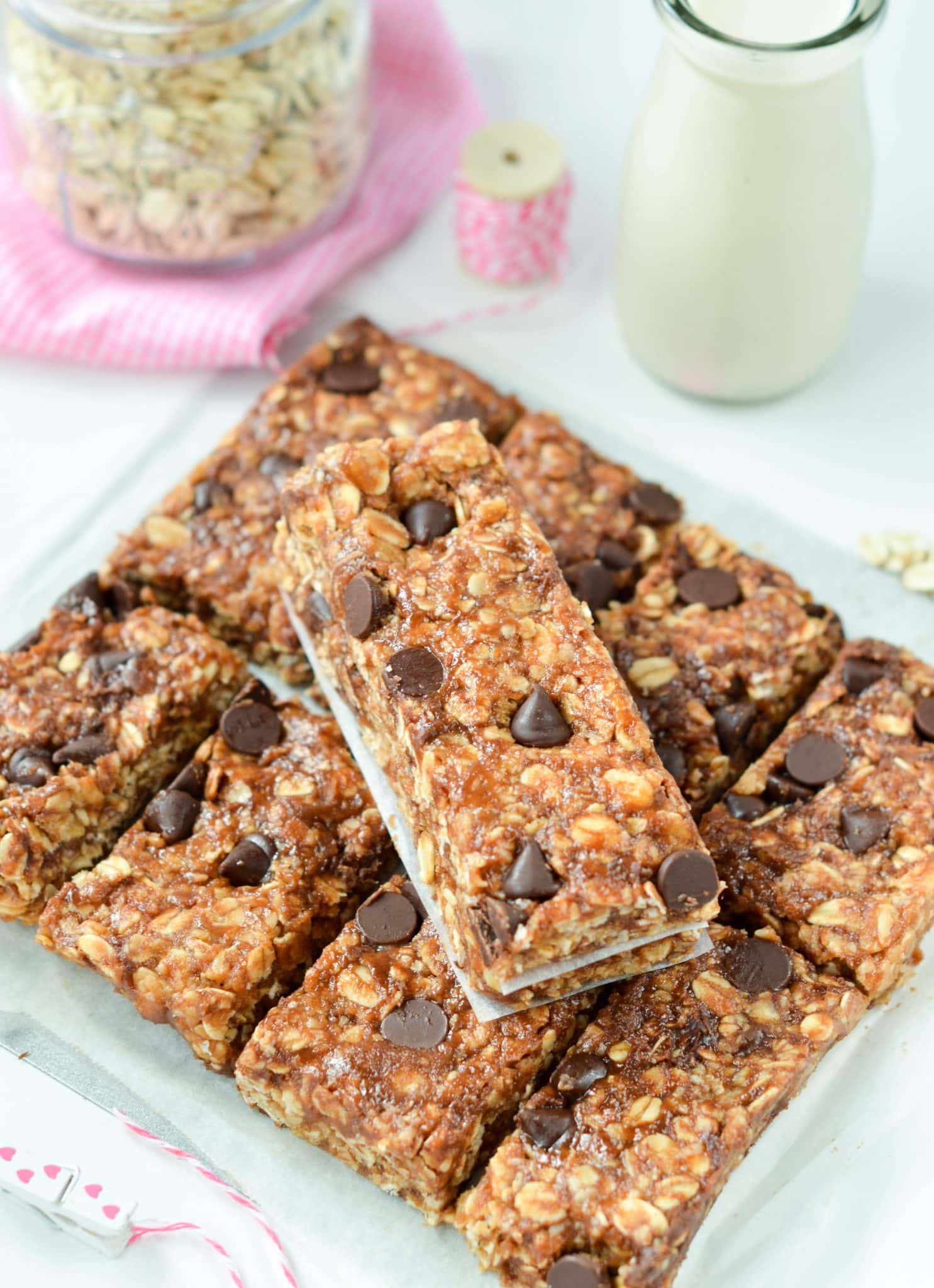 No Bake Peanut Butter Oatmeal Protein Bars