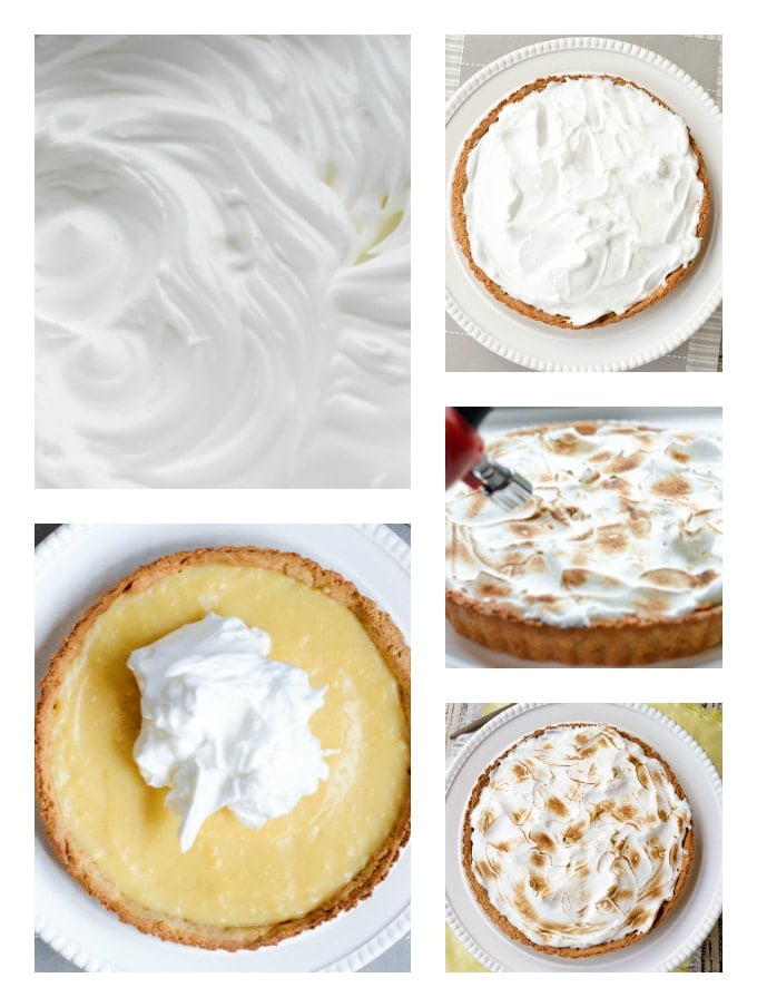 Sugar free lemon pie - a delicious low carb strawberry lemon curd pie with coconut flour pie crust and sugar free lemon curd. Gluten free, paleo, keto. Sugar free Meringue recipe provided -optional. 