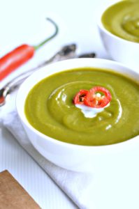 sweet potato spinach soup is an healthy creamy green soup made with 3 imple vegetables and ready in 20 minutes.