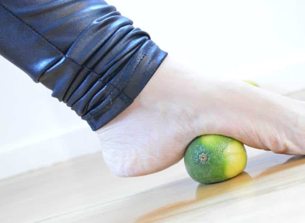 Squeeze Lemon with Foot
